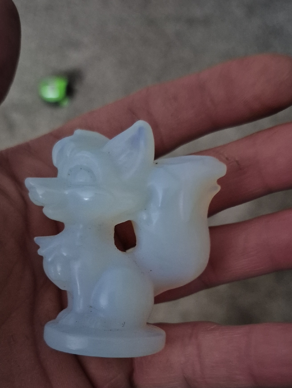 Translucient Stone Fox Carving.